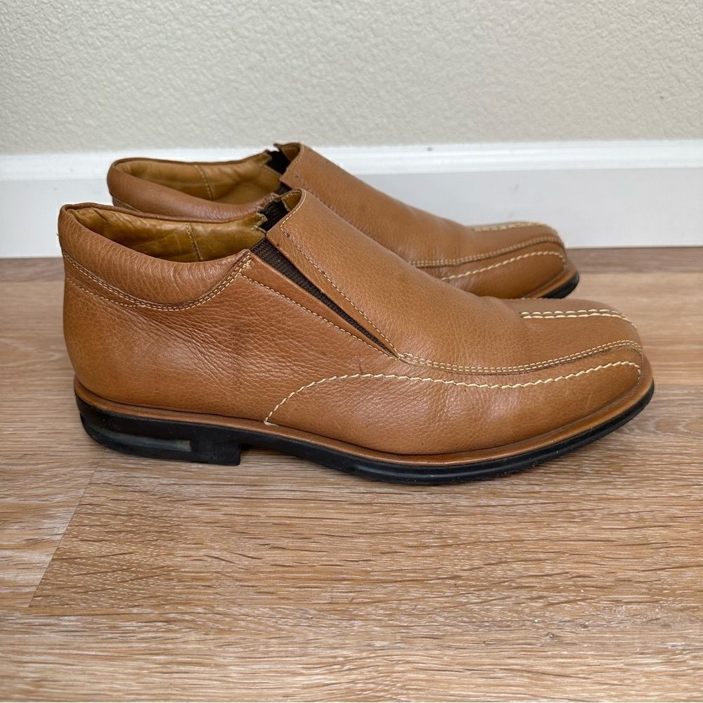 Sandro Comfort Walk Men’s Brown Leather Slip On Loafers, Size 10D - Picture 2 of 11